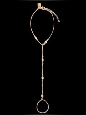 Crystal Haze Resort Crystal Hand Chain Gold Tone New! Brand New in Package $120
